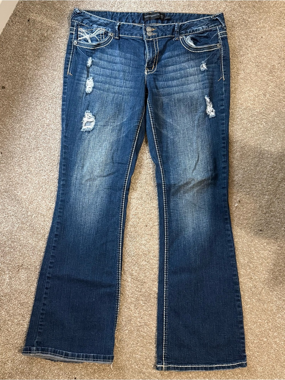 Twentyone brand dark wash bootcut jeans